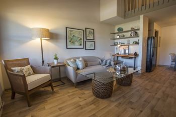 Model Living Room at Lofts of Wilmington, North Carolina, 28405